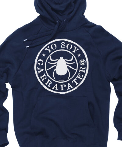 Sudadera YoSoyGarrapatero azul detalle
