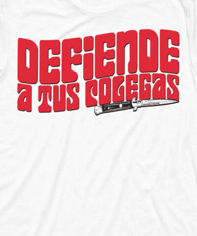 Camiseta-Quinqui-Sound-Defiende-A-Tus-Colegas-Blanca-detalle-02