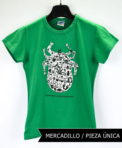 Camiseta-mujer-Los-Delinquentes-Bienvenidos-verde-2T