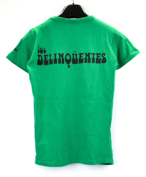 Camiseta-mujer-Los-Delinquentes-Bienvenidos-verde-atras