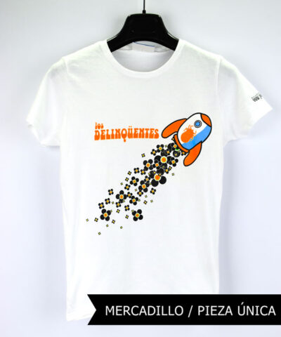 Camiseta-mujer-Los-Delinquentes-Telescopio-Blanca