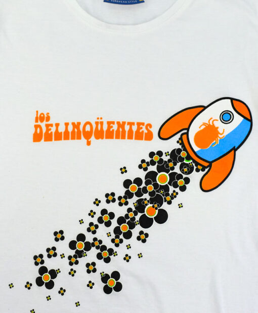Camiseta-mujer-Los-Delinquentes-Telescopio-Blanca-detalle