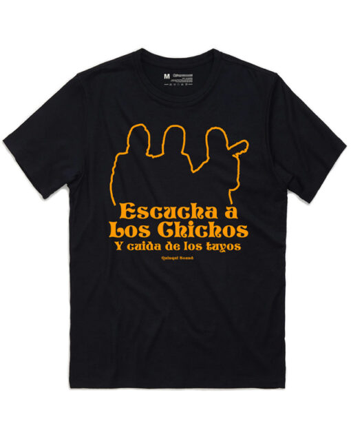 Camiseta-Quinqui-Sound-Chichos-Negra-Naranja-2
