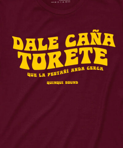 Camiseta-Quinqui-Sound-Torete-Burdeos-Amarilla-Detalle-2