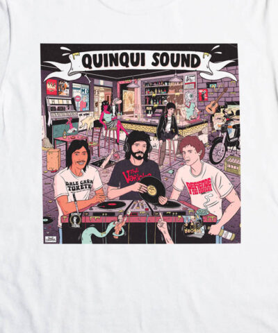 Camiseta-Quinqui-Sound-Quinqui-Bar-Blanca-detalle