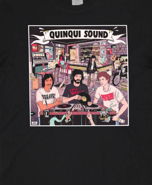 Camiseta-Quinqui-Sound-Quinqui-Bar-Negra-detalle