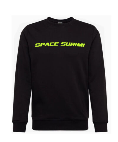 Space-Surimi-Sudadera-Negra-Logo-Verde-Flourescente