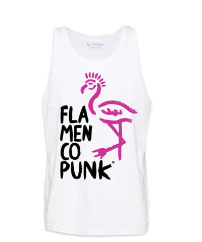 camiseta-flamenco-punk-logo-blanca-tirantes