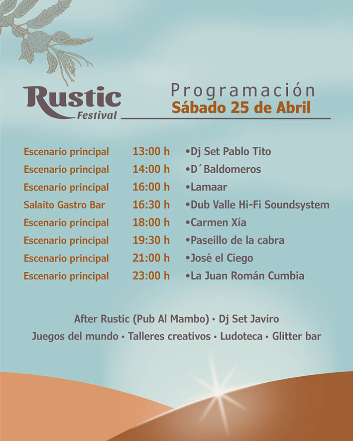 rustic festival 2026 programada sabado 25 abril 02