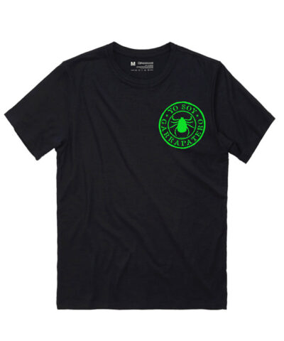 CamisetaHombre-logo-garrapatero-negro-verde-