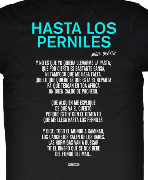 Camiseta Migue Benitez Esencia Garrapatera Perniles negra espalda detalle