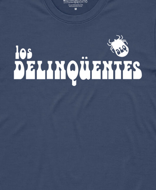 camiseta unisex los delinquentes oeste azul detalle