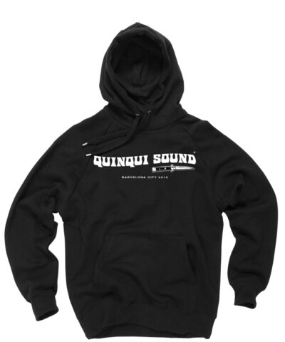 Sudadera-Quinqui-Sound-logo-bcn-negra