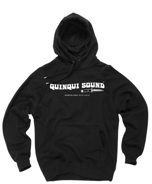 Sudadera-Quinqui-Sound-logo-bcn-negra