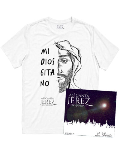 camiseta asi canta jerez en navidad mi dios gitano lote vol 4