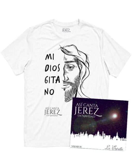 camiseta asi canta jerez en navidad mi dios gitano lote vol 4