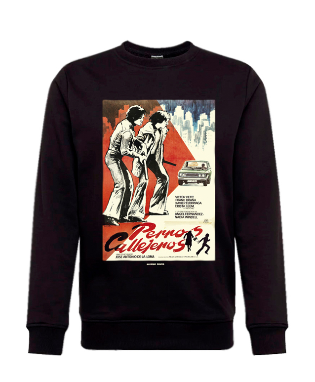 sudadera quinqui sound perros callejeros negra