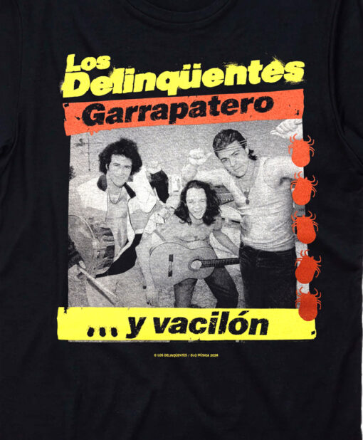 camiseta unisex los delinquentes garrapatero y vacilon detalle