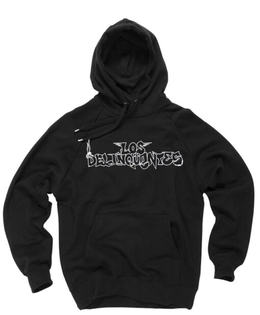sudadera unisex los delinquentes alitas negra